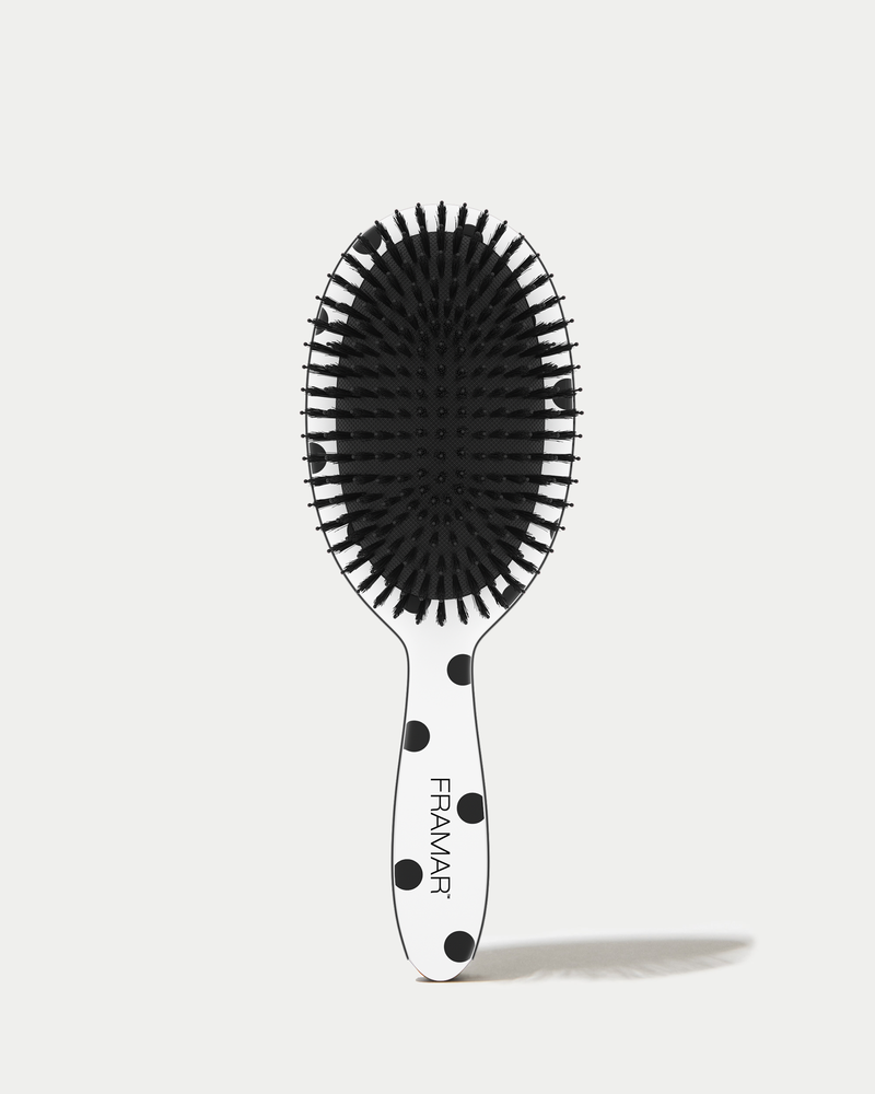 Polish Brush Black and White Polka Dots