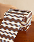 Embossed Roll Blue Chocolate Stripes
