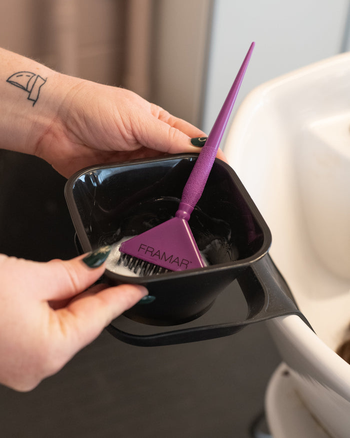 Professional stylist toning service with Toning Tub