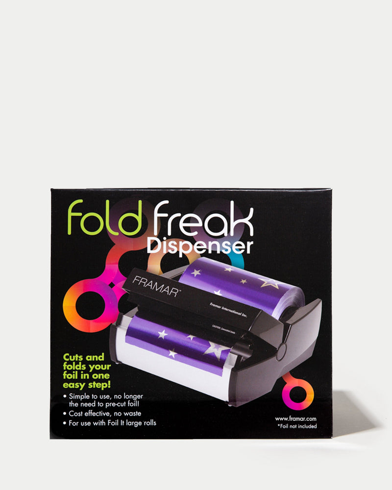 Fold freak dispenser, framar fold freak, foil dispenser and cutter, foil holder and cutter, aluminum foil dispenser, aluminum foil dispenser with cutter, foil cutter dispenser, foil cutting machine, foil dispenser for hairdressers, foil dispenser for salon, dispenser foil dispenser, framar foil dispenser instructions, foil roll dispenser