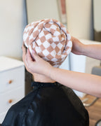 Checked Out Salon Towels - Beige & White