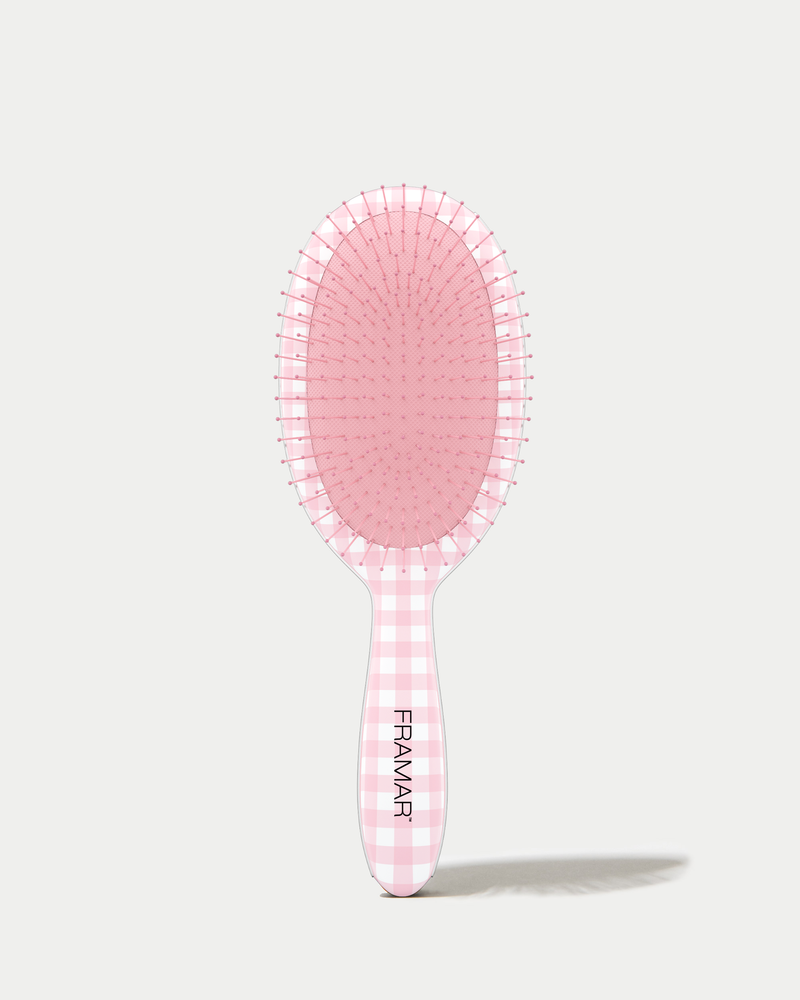 Pink Gingham - Detangle Brush