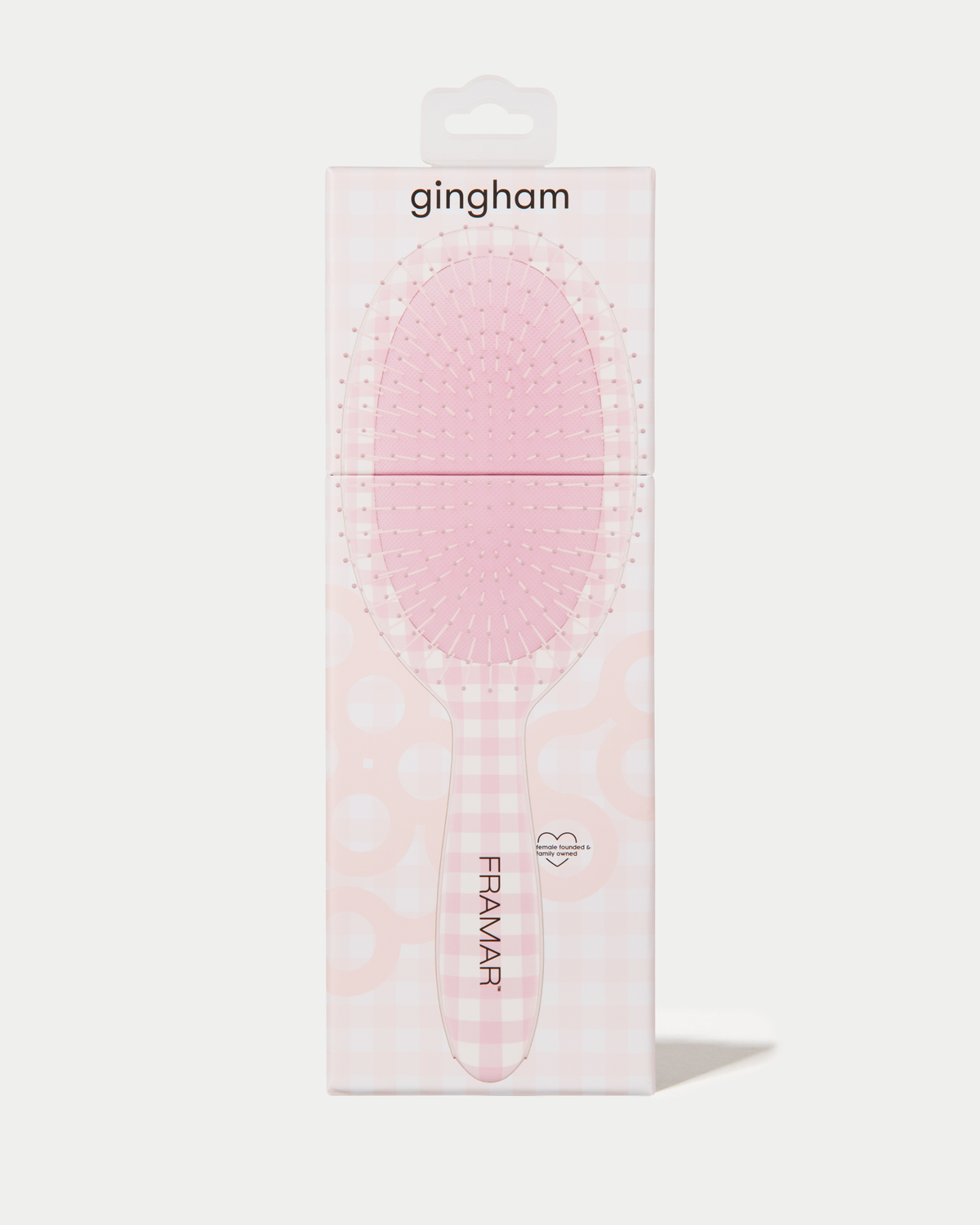 Pink Gingham - Detangle Brush