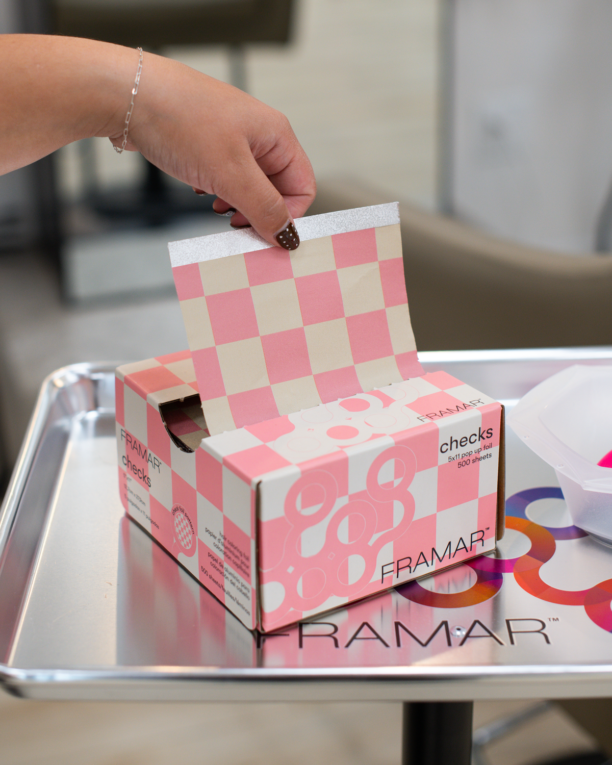 Beige & Pink Checks - Pop Up