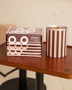 Embossed Roll Pink Chocolate Stripes