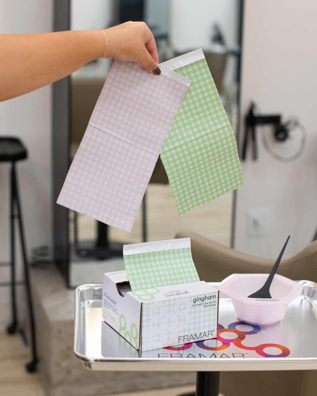 Pink & Green Gingham Switch - Pop Up